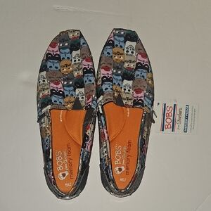 Skechers BOBS Womens'' Cat Print Slip-On Shoes